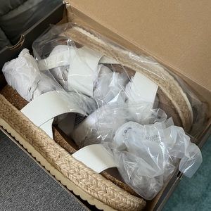 NEW white a.n.a. sandals